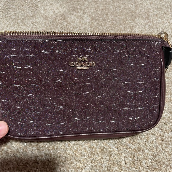 Coach Handbags - NWT Coach Purple Shimmer Wristlet